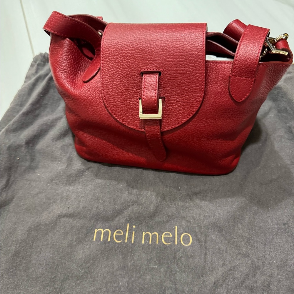 Meli Melo Burgundy Leather Shoulder Bag